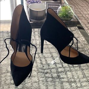 Zara Black suede heels